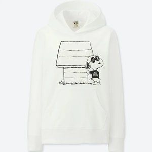 [NWT] Uniqlo KAWS X Peanuts Snoopy Joe Kaws Hoodie in White